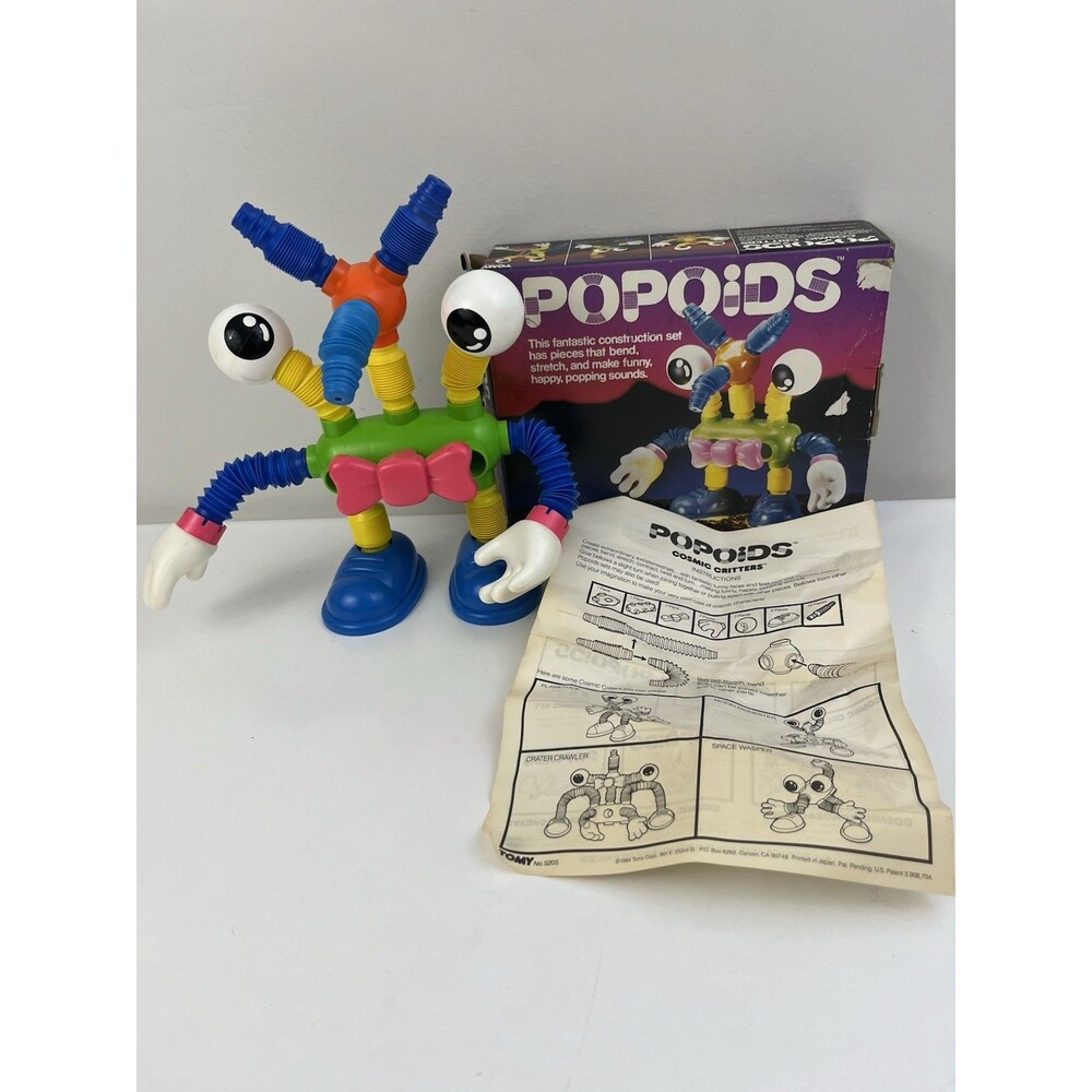 Vintage VTG Popoids Cosmic Critters Set By Tomy 100% Complete w/ Instructions